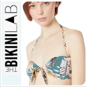 Bikini Lab | Bandeau, Tropical Oasis Dark Teal